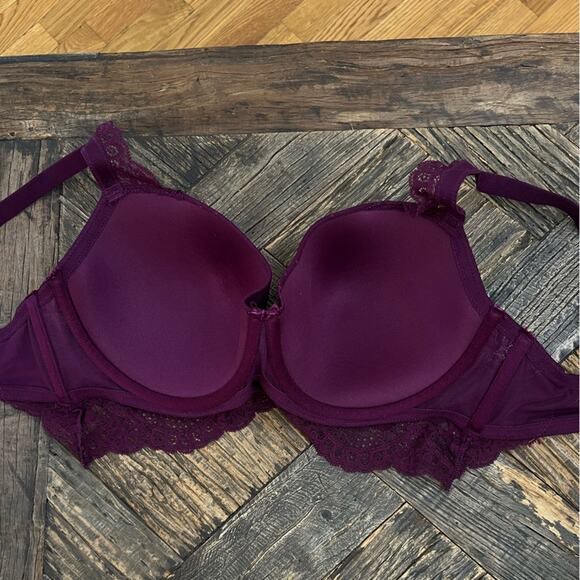*NWOT Hunkemoller Tracey Padded Longline Underwired Bra Purple – 36DD - Picture 5 of 6